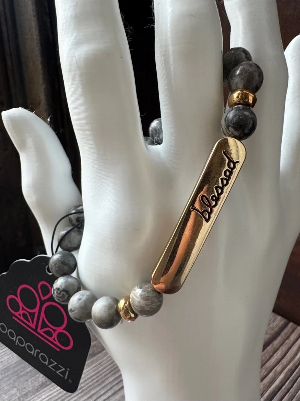Paparazzi Gray gemstone Beaded 